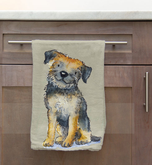 Border Terrier Tea Towel